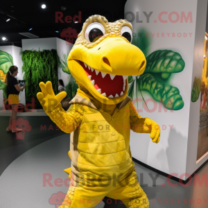 Yellow Crocodile mascot...