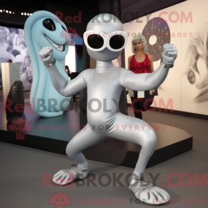 Maskottchenkostüm Silber...