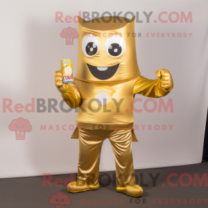 Gold Soda Can maskot...