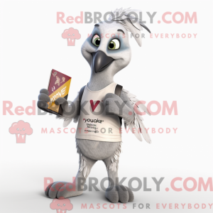 Sølv spætte maskot kostume...