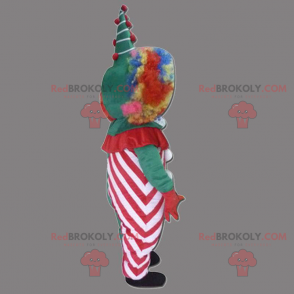 Clown mascot with rainbow hair - Redbrokoly.com