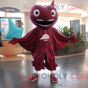 Maroon Manta Ray máscara de...