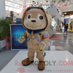 Mascotte d astronaute beige...