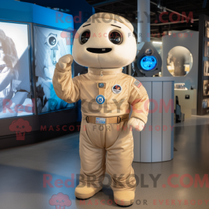 Mascotte d astronaute beige...