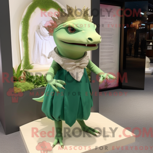 Personaggio mascotte verde...