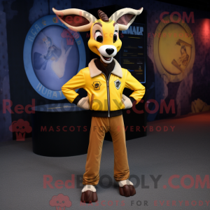 Gul Gazelle maskot kostume...
