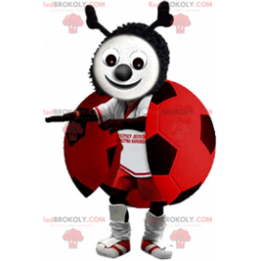 Maskotka biedronka w strój piłkarski - Redbrokoly.com