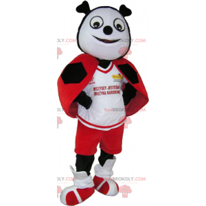 Mascotte coccinella in abbigliamento da calcio - Redbrokoly.com