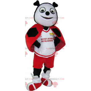 Mascotte de coccinelle en tenue de soccer - Redbrokoly.com