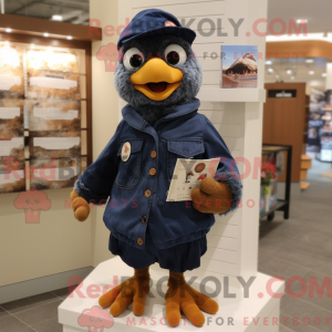 Navy Quail maskotdraktfigur...