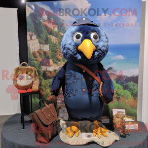 Navy Quail maskotdraktfigur...
