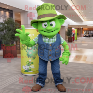 Limegrønn Leprechaun Hat...