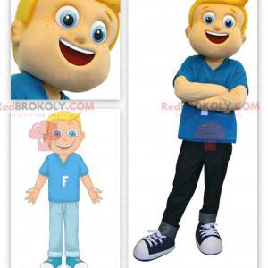 Mascot blond boy with freckles - Redbrokoly.com