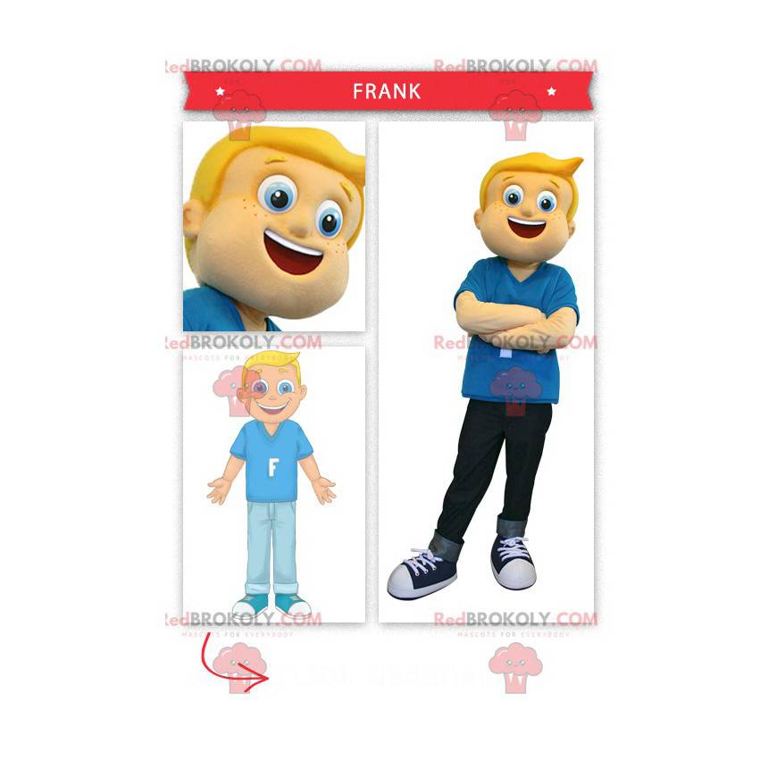 Mascotte blonde jongen met sproeten - Redbrokoly.com