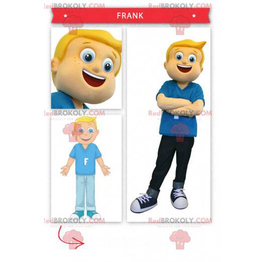 Mascot blond pojke med fräknar - Redbrokoly.com