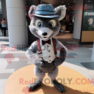 Grå Civet maskot kostume...