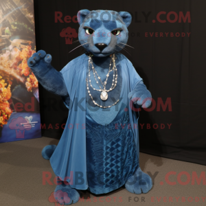 Personaggio mascotte blu...