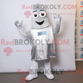 Fantasia de mascote Enchiladas prateada com calça bootcut e luvas - Enchiladas mascotes - REBROKO_287242 - RedBrokoly.com