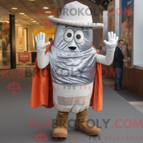 Fantasia de mascote Enchiladas prateada com calça bootcut e luvas - Enchiladas mascotes - REBROKO_287243 - RedBrokoly.com