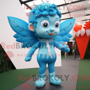 Cyan Cupid-maskotdraktfigur...