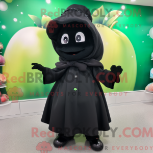 Zwart Apple-mascottekostuum...