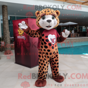 Maroon Leopard maskot...