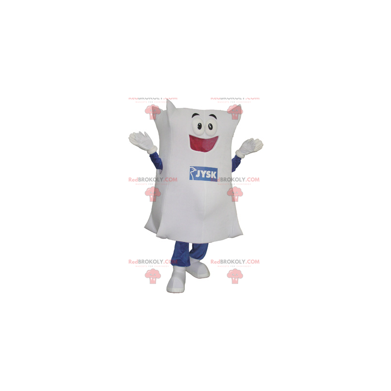 Mascote de almofada branca - Redbrokoly.com