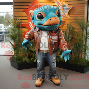 Turquoise Salmon mascot...