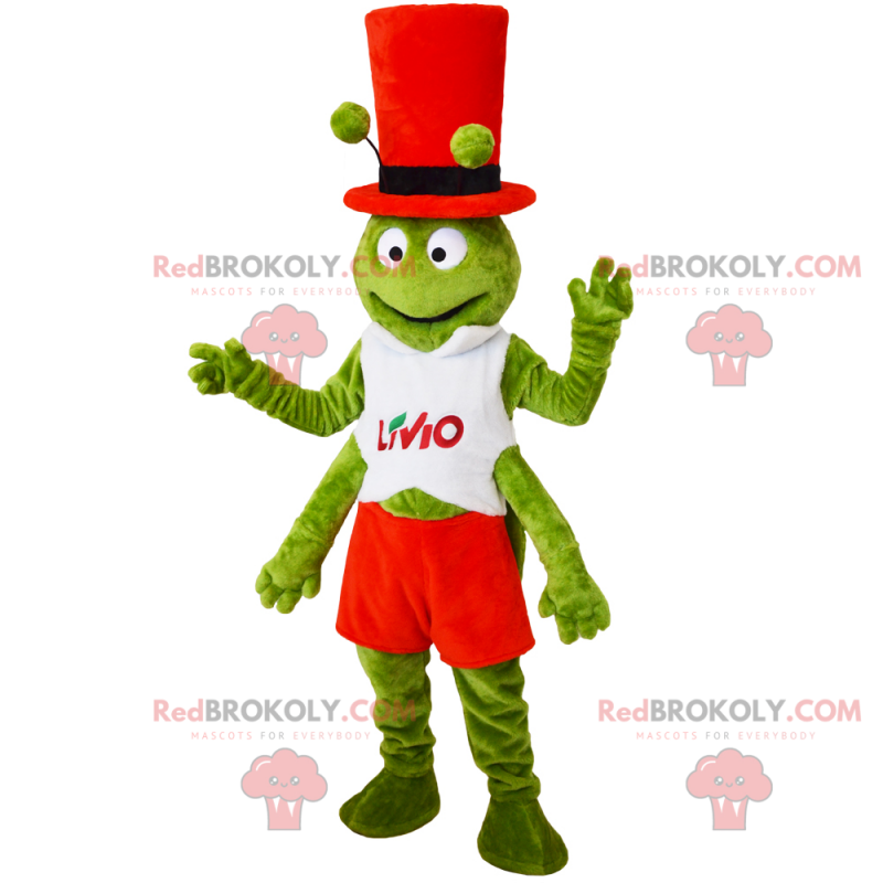 Menino mascote sorrindo com um boné - Redbrokoly.com