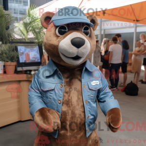 Brown Seal mascottekostuum...