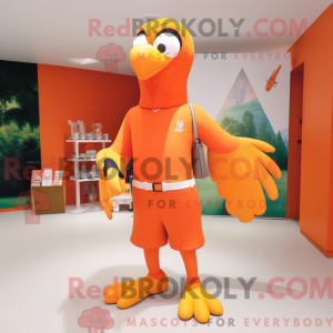 Orange Eagle Maskottchen...