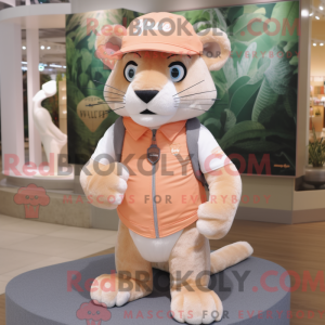 Peach Puma-mascottekostuum...