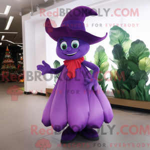 Personaggio mascotte viola...