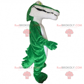 Krokodille maskot med grønne øjne - Redbrokoly.com