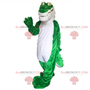 Mascote crocodilo com olhos verdes - Redbrokoly.com