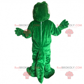 Krokodilmaskottchen mit grünen Augen - Redbrokoly.com