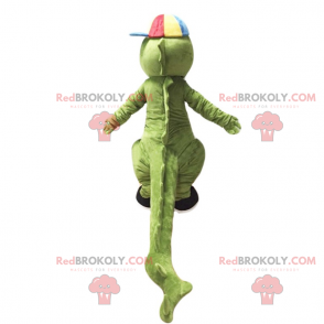 Krokodille maskot med hette og joggesko - Redbrokoly.com