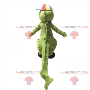 Mascote crocodilo com boné e tênis - Redbrokoly.com