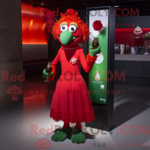 Maskottchenkostüm mit roter...