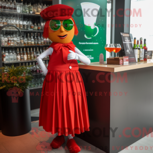 Maskottchenkostüm mit roter...