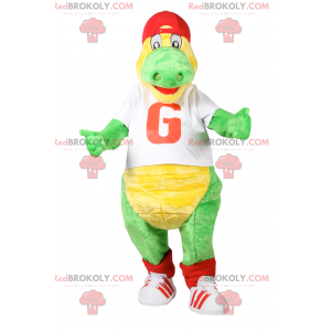 Krokodilmascotte in sportkleding - Redbrokoly.com