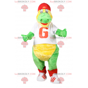 Mascota de cocodrilo en ropa deportiva - Redbrokoly.com