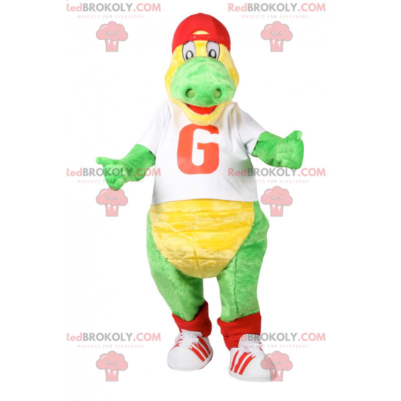 Crocodile mascot in sportswear - Redbrokoly.com