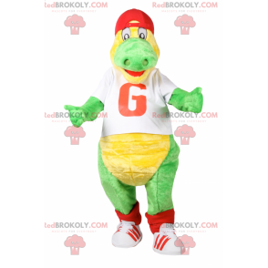 Krokodille maskot i sportstøj - Redbrokoly.com