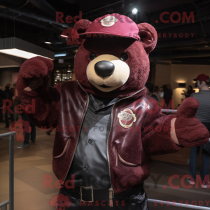Maroon Bear Maskottchen...
