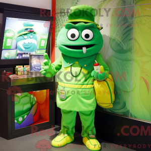 Groen Ramen-mascottekostuum...