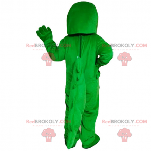 Neon groene en witte krokodil mascotte - Redbrokoly.com