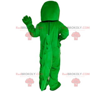 Neongrön och vit krokodilmaskot - Redbrokoly.com