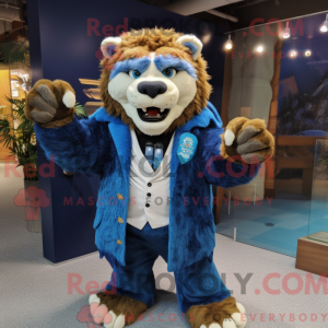 Máscara de tigre azul...