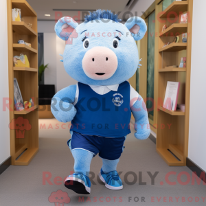 Blue Sow maskotdraktfigur...